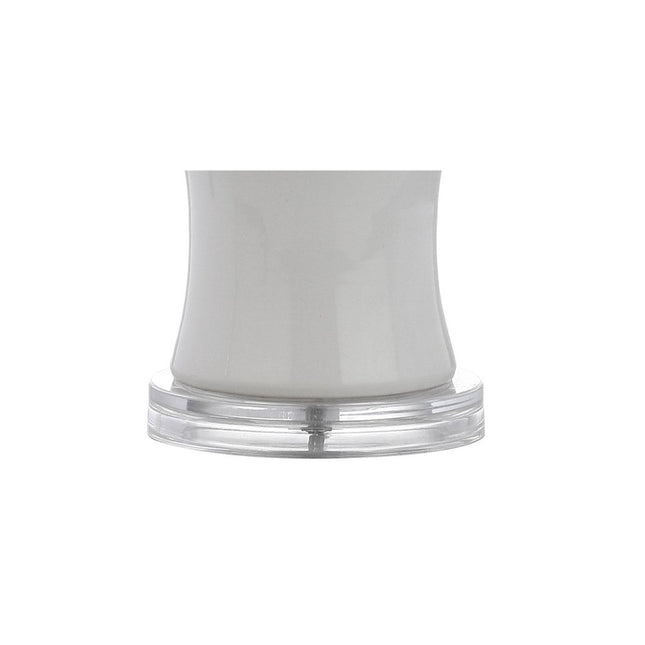 27" Clear Table Lamp With Drum Shade