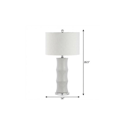 27" Clear Table Lamp With Drum Shade HomeRoots