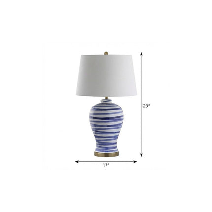 29" Gold Novelty Table Lamp With Drum Shade HomeRoots