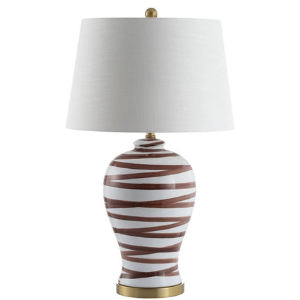 29" Gold Novelty Table Lamp With Drum Shade HomeRoots