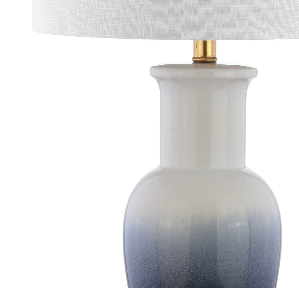 32" Gold Novelty Table Lamp LED With Drum Shade