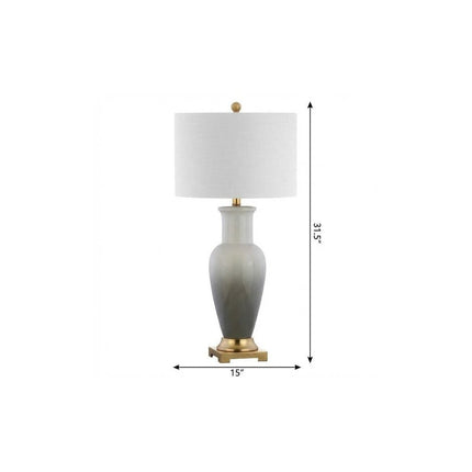 32" Gold Novelty Table Lamp With Drum Shade HomeRoots