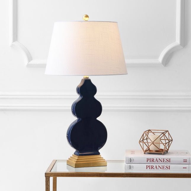 29" Gold Novelty Table Lamp With Drum Shade HomeRoots