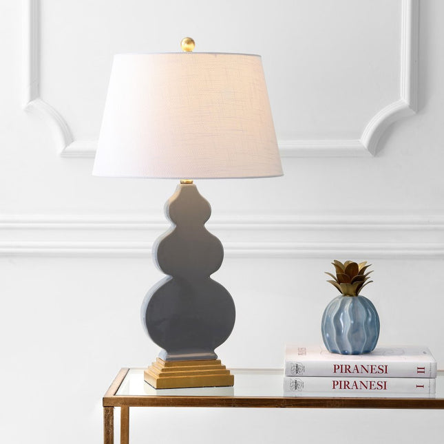 29" Gold Novelty Table Lamp With Drum Shade HomeRoots