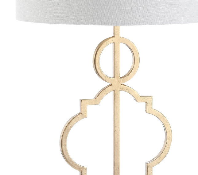 31" White Novelty Table Lamp With Drum Shade HomeRoots