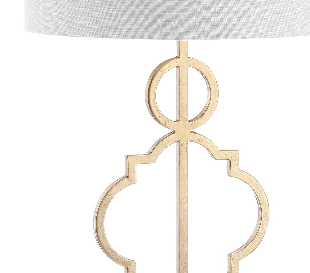 31" White Novelty Table Lamp LED With Drum Shade