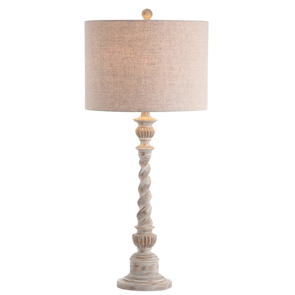 33" White Novelty Table Lamp LED With Globe Shade