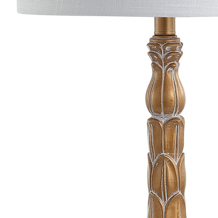 29" Antiqued Gold Table Lamp With Drum Shade HomeRoots