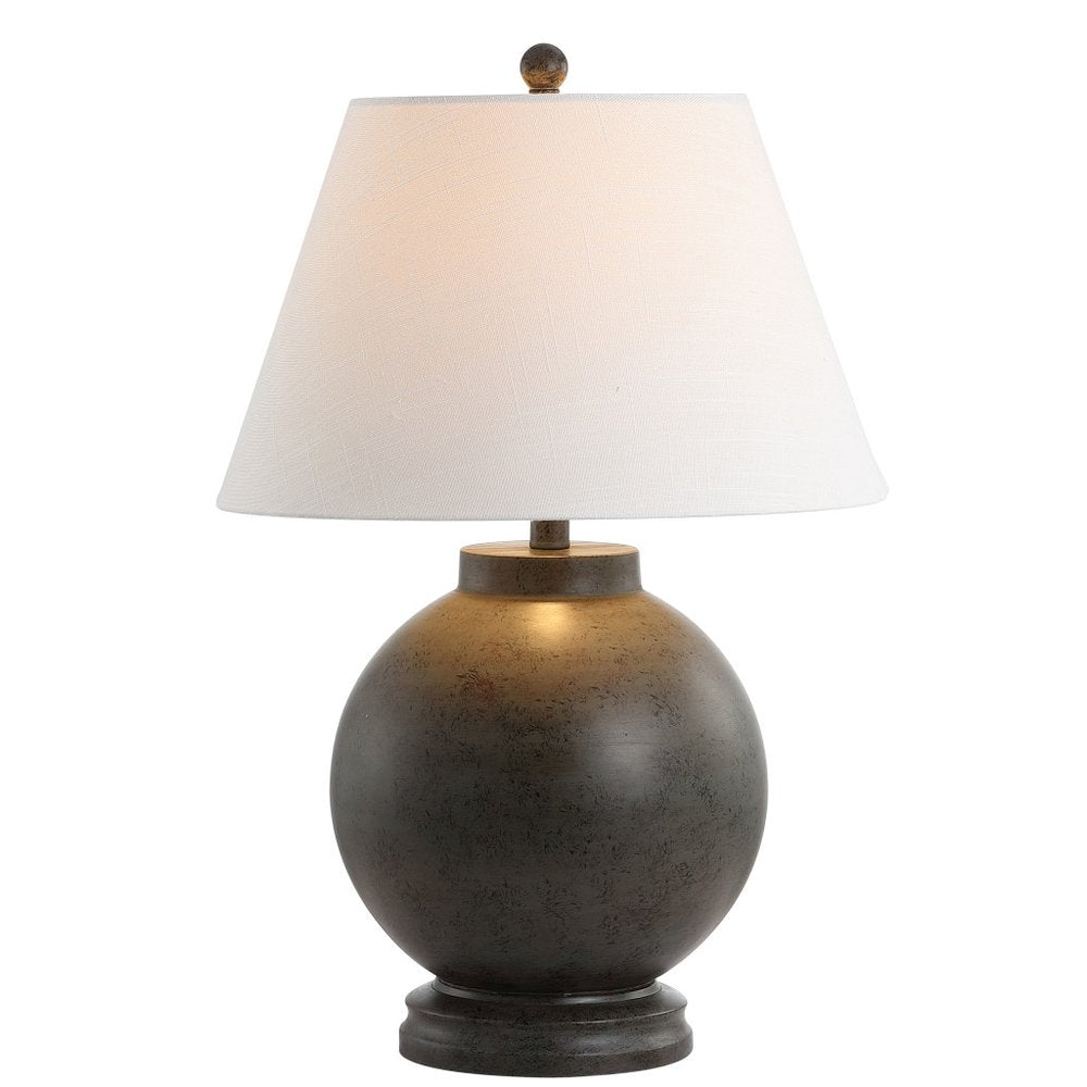 26" Dark Gray Novelty Table Lamp LED With Drum Shade