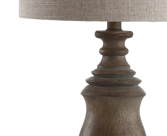 29" Brown Novelty Table Lamp With Globe Shade