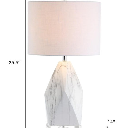 26" Clear Novelty Table Lamp With Drum Shade HomeRoots