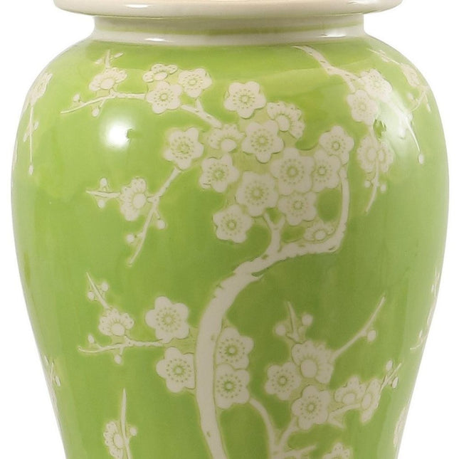 30" Green And Gold Novelty Table Lamp With Empire Shade HomeRoots