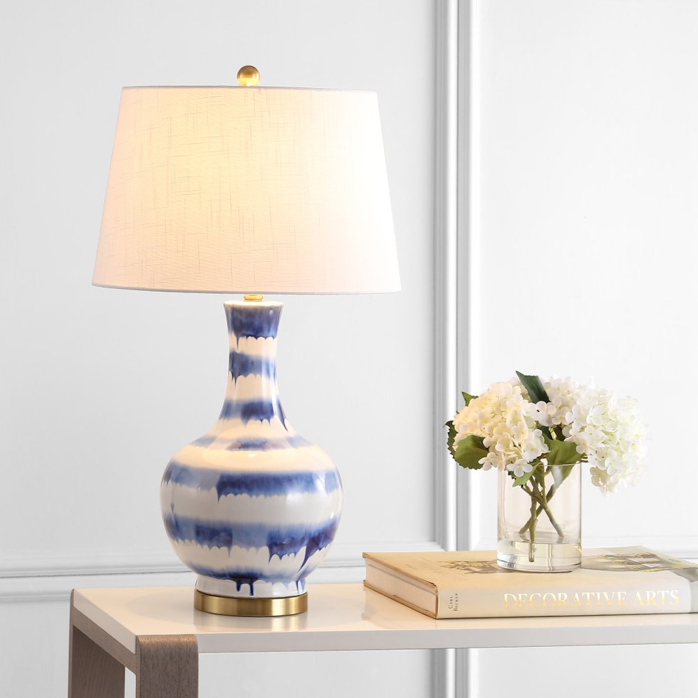 31" Gold Novelty Table Lamp LED With Globe Shade