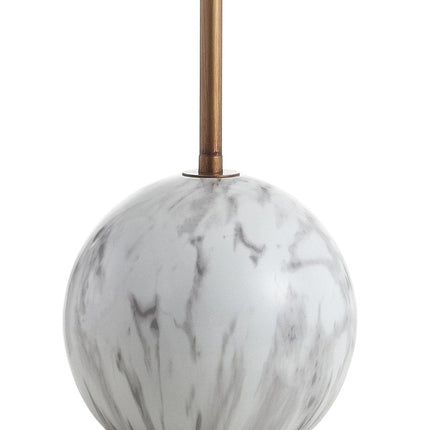 29" White Globe Table Lamp With Globe Shade HomeRoots