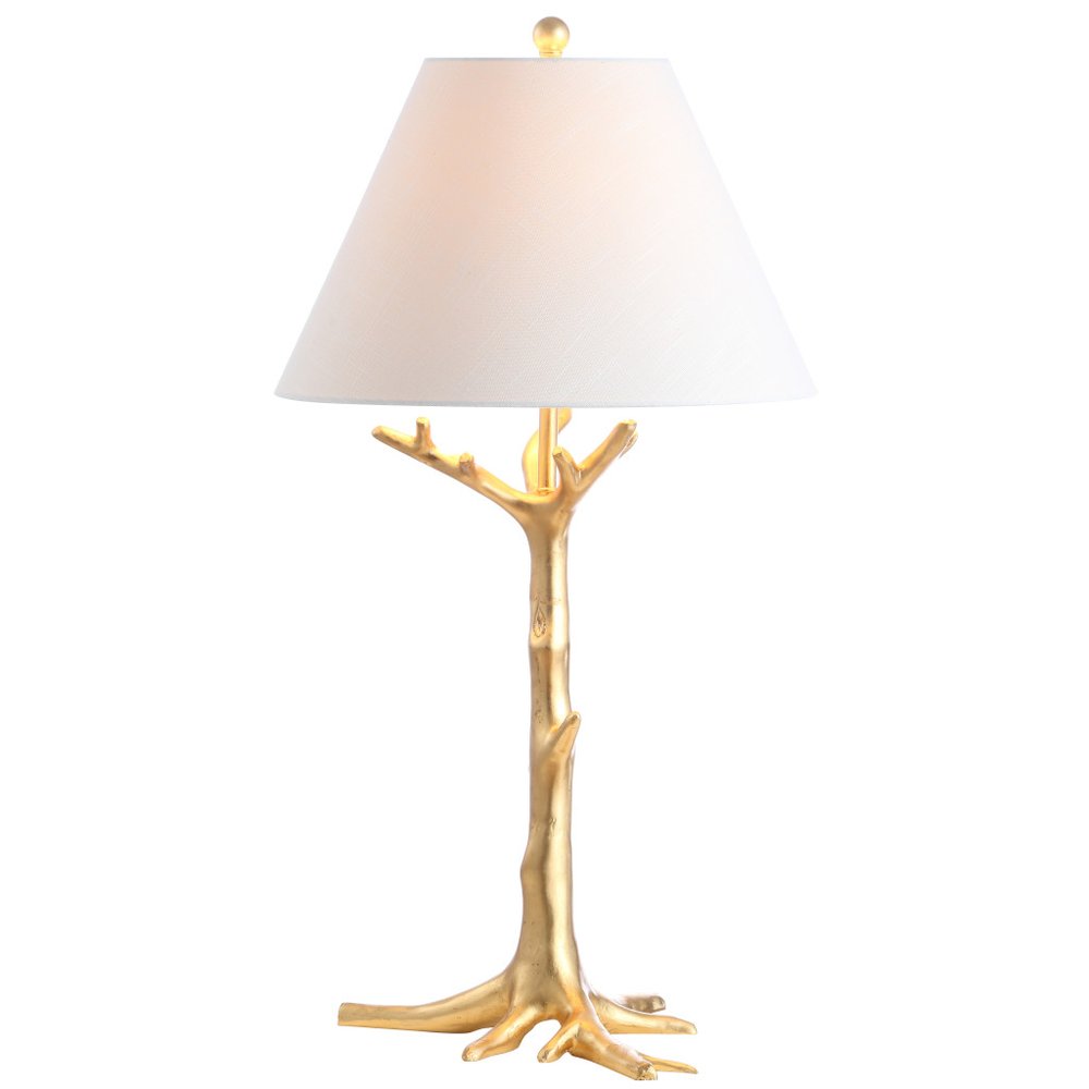 34" Gold Novelty Table Lamp LED With Empire Shade