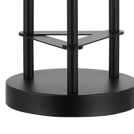21" Black Three Light Novelty Table Lamp With Cylinder Shade HomeRoots