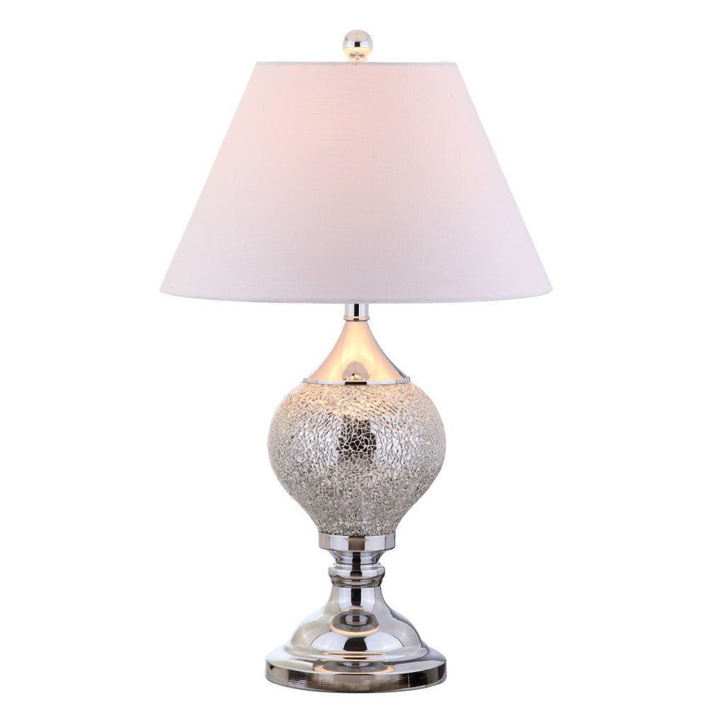 27" Silver Novelty Table Lamp LED With Empire Shade