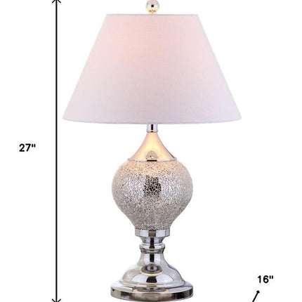 27" Silver Urn Table Lamp With Empire Shade HomeRoots