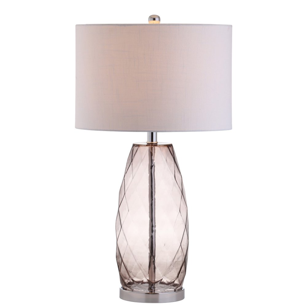 27" Silver Novelty Table Lamp LED With Drum Shade