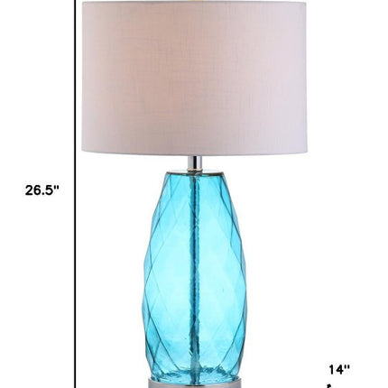 27" Silver Table Lamp With Drum Shade HomeRoots