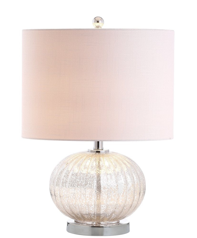 21" Silver Novelty Table Lamp LED With Globe Shade