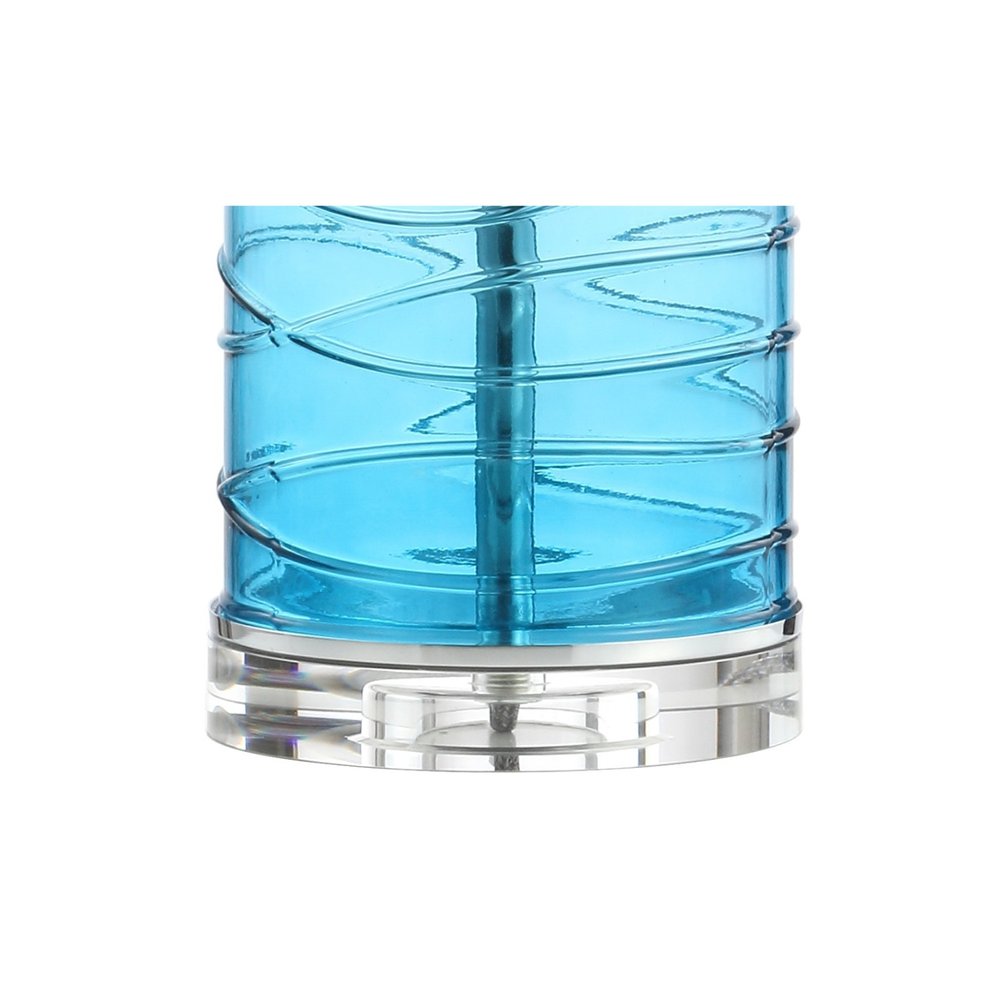 Set of Two 28" Clear Novelty Table Lamps LED With Globe Shades