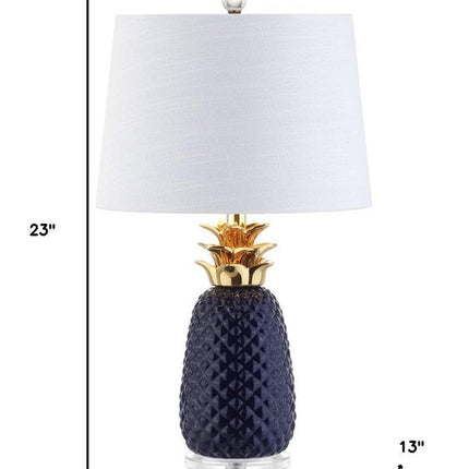 23" Clear Novelty Table Lamp With Drum Shade HomeRoots