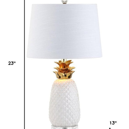 23" Clear Novelty Table Lamp With Drum Shade HomeRoots
