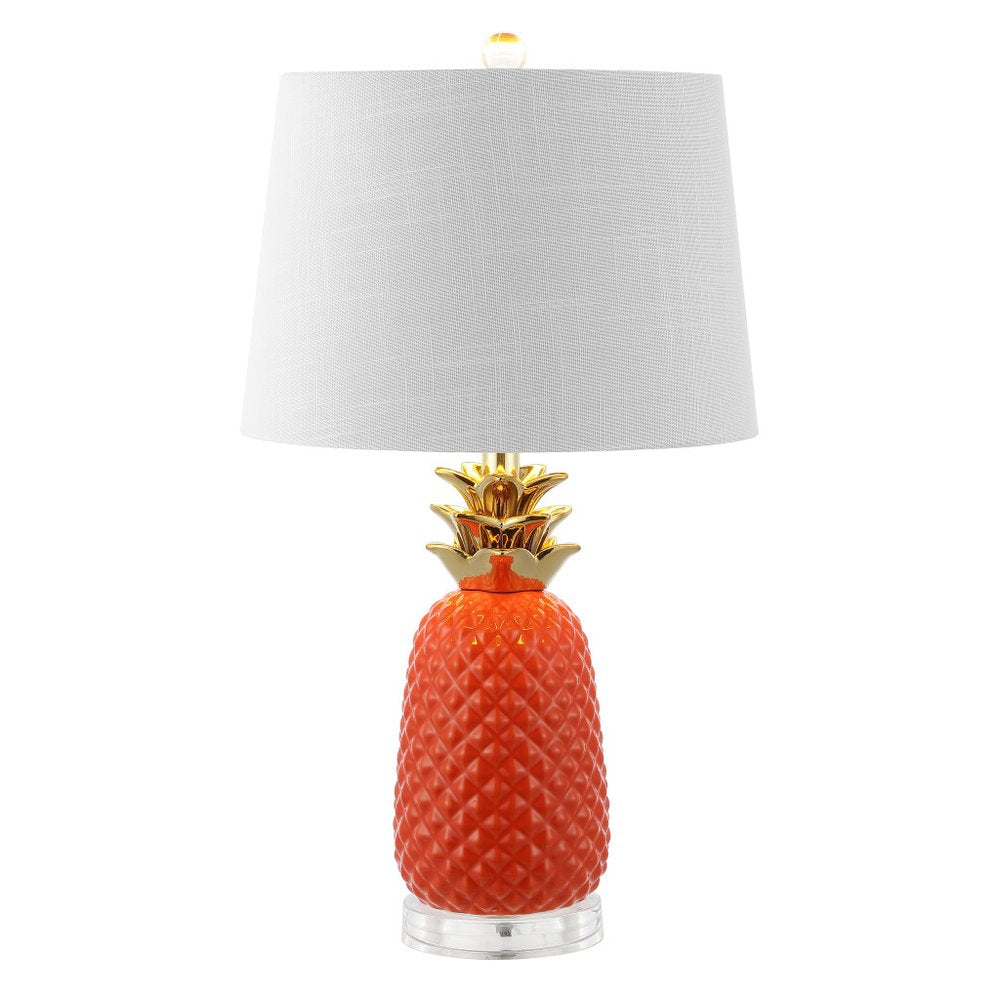 23" Clear Pineapple Table Lamp LED With Globe Shade