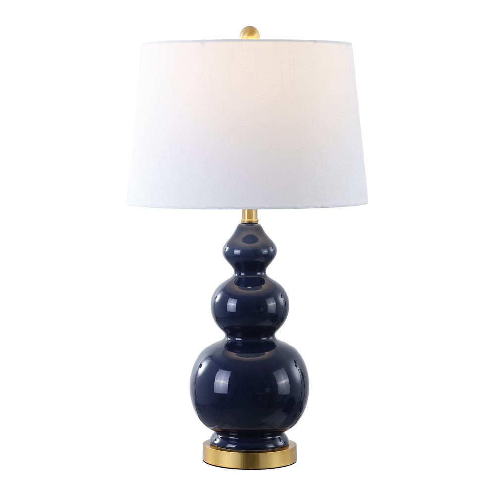 28" Gold Novelty Table Lamp LED With Drum Shade