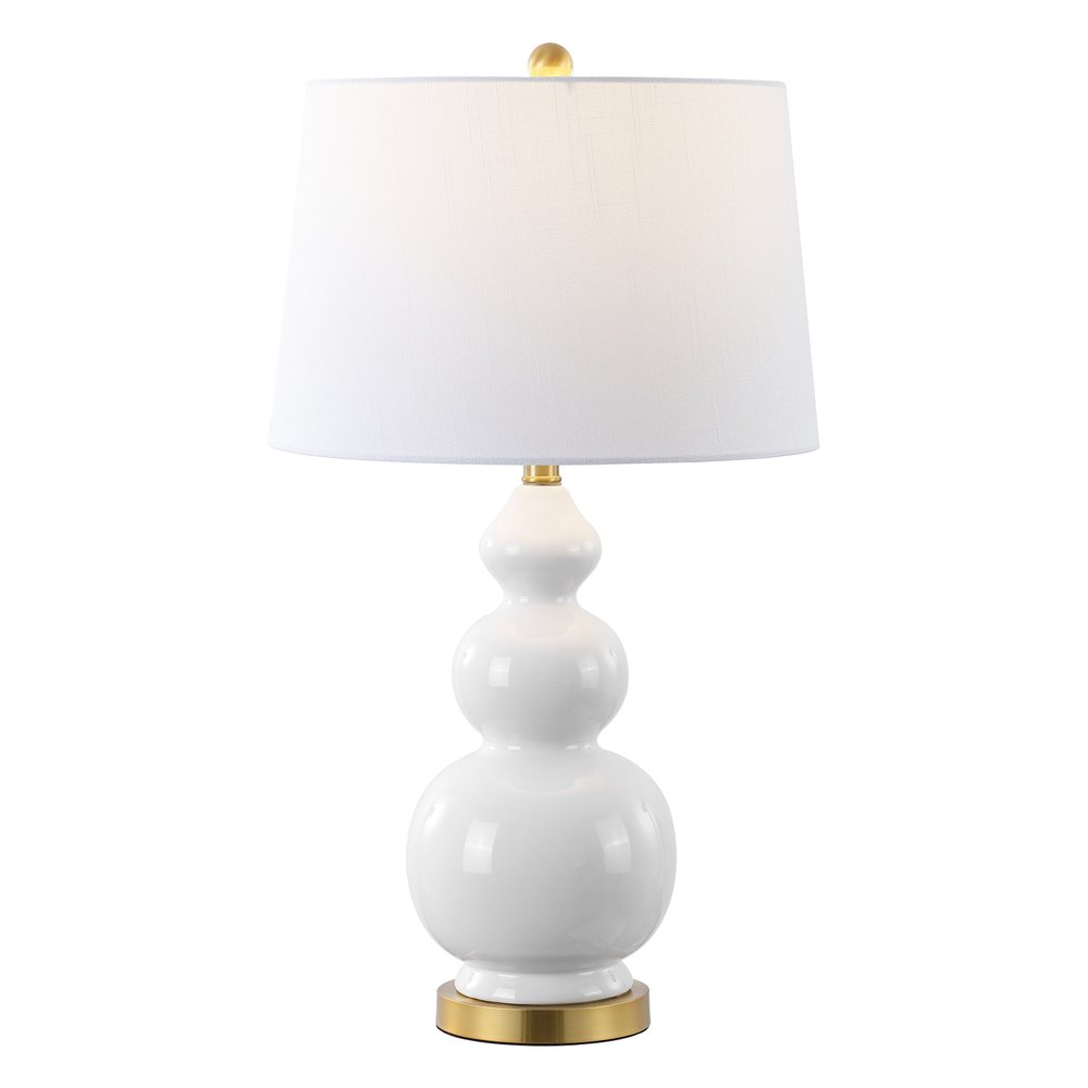 28" Gold Novelty Table Lamp LED With Drum Shade