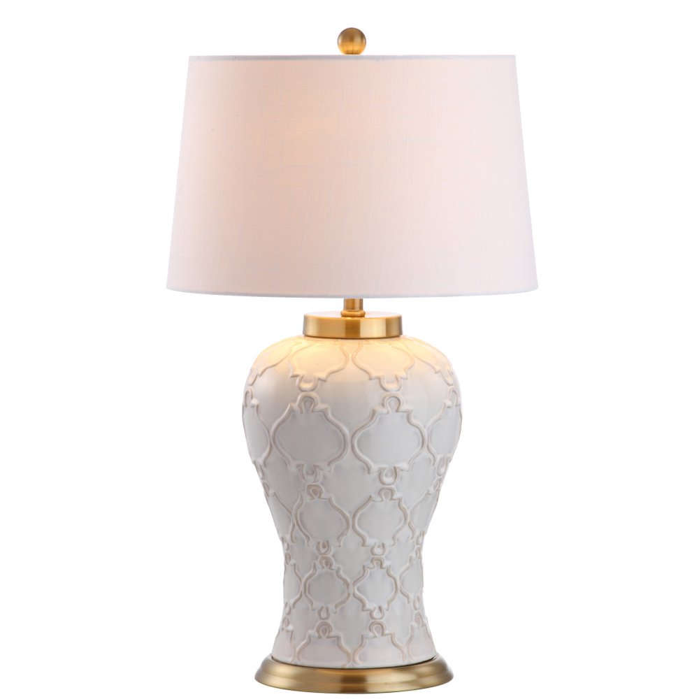 29" Gold Novelty Table Lamp LED With Drum Shade