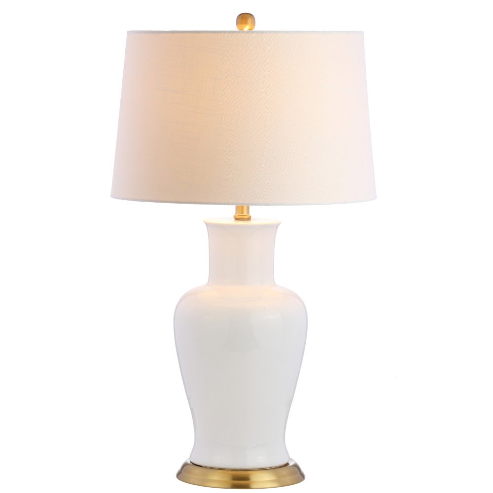 29" Gold Urn Table Lamp LED With Drum Shade