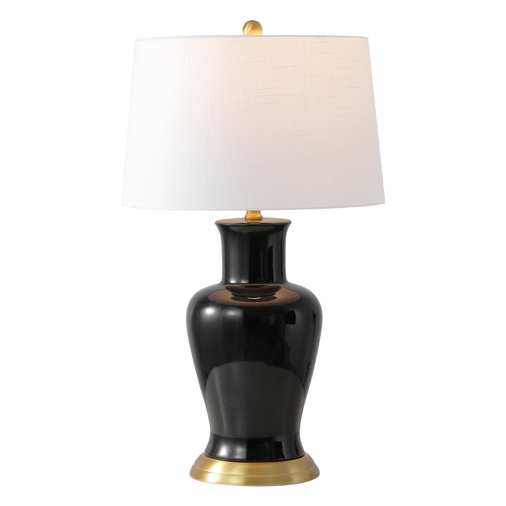 29" Gold Urn Table Lamp LED With Drum Shade