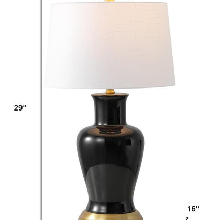 29" Gold Urn Table Lamp With Drum Shade HomeRoots