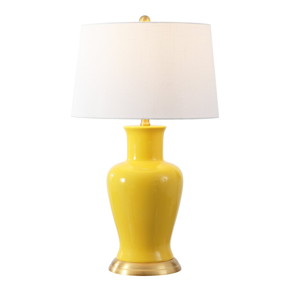 29" Gold Urn Table Lamp LED With Drum Shade