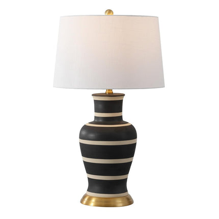 29" Gold Urn Table Lamp With Drum Shade