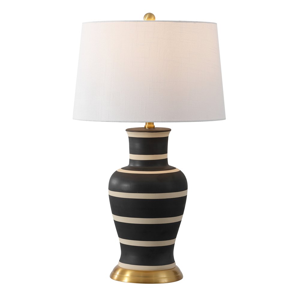 29" Gold Urn Table Lamp LED With Drum Shade