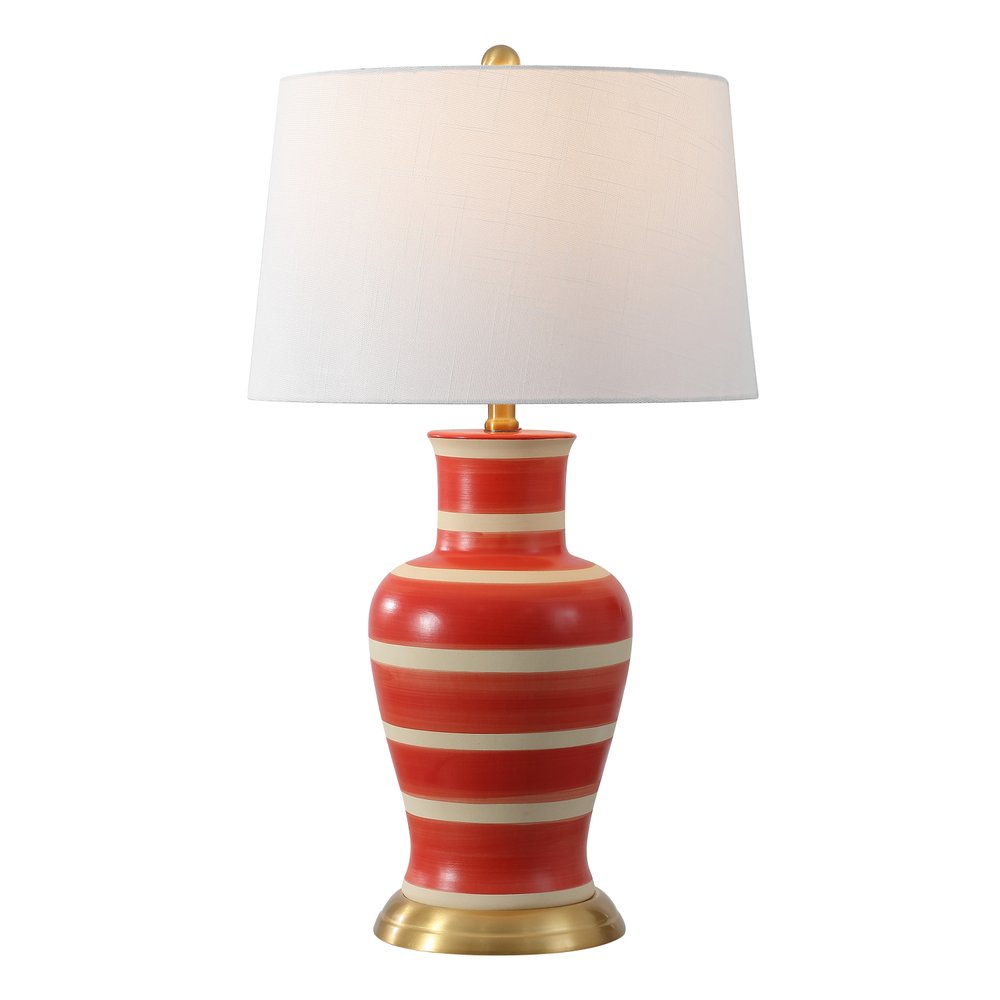 29" Gold Urn Table Lamp LED With Drum Shade