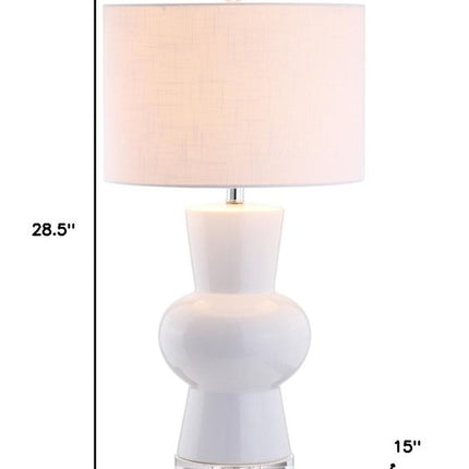 29" Clear Novelty Table Lamp With Drum Shade HomeRoots