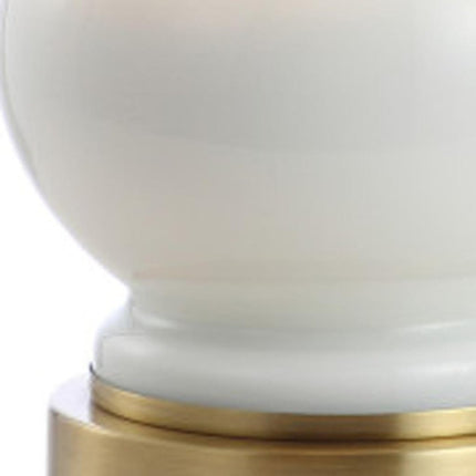 Set of Two 22" Gold Novelty Table Lamps With Globe Shades HomeRoots