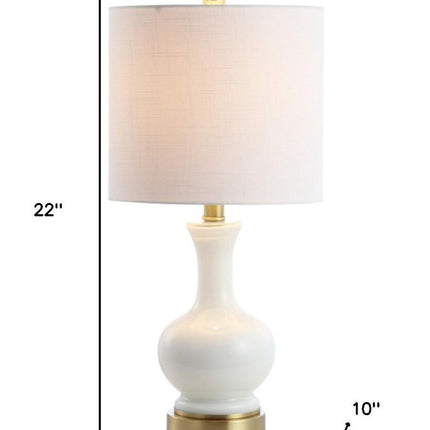 Set of Two 22" Gold Novelty Table Lamps With Globe Shades HomeRoots