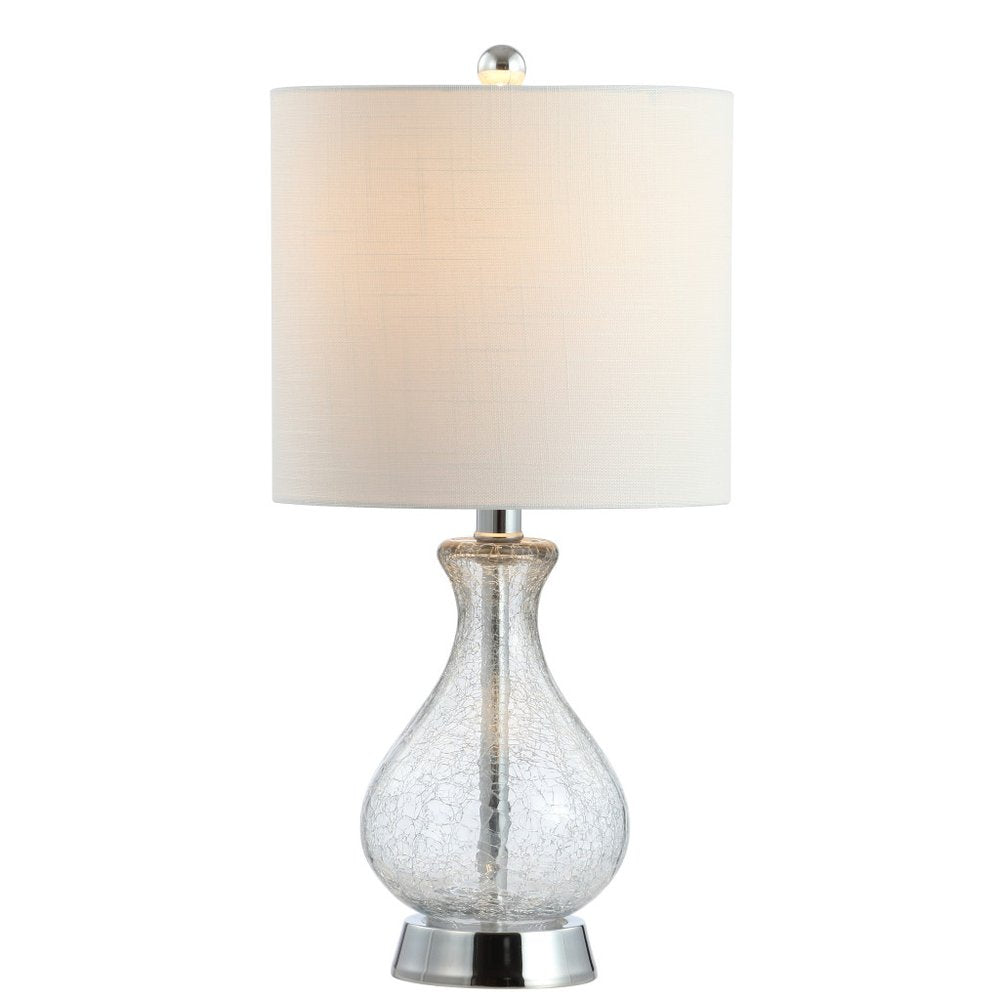 21" Silver Novelty Table Lamp LED With Globe Shade