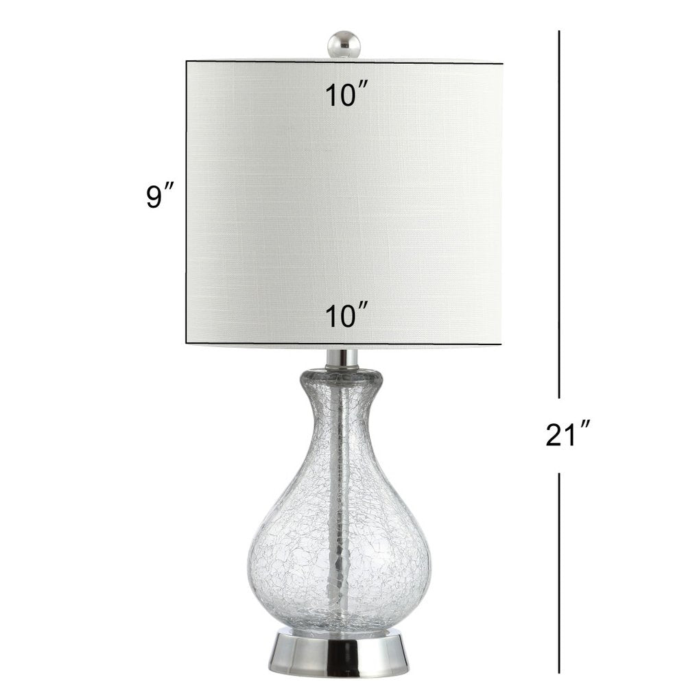 21" Silver Novelty Table Lamp LED With Globe Shade