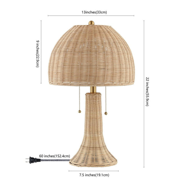 22" Light Brown Table Lamp With Globe Shade HomeRoots