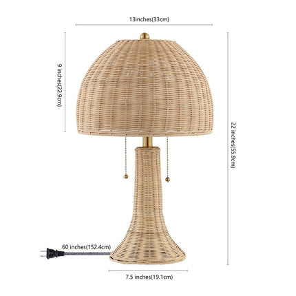 22" Light Brown Table Lamp With Globe Shade HomeRoots