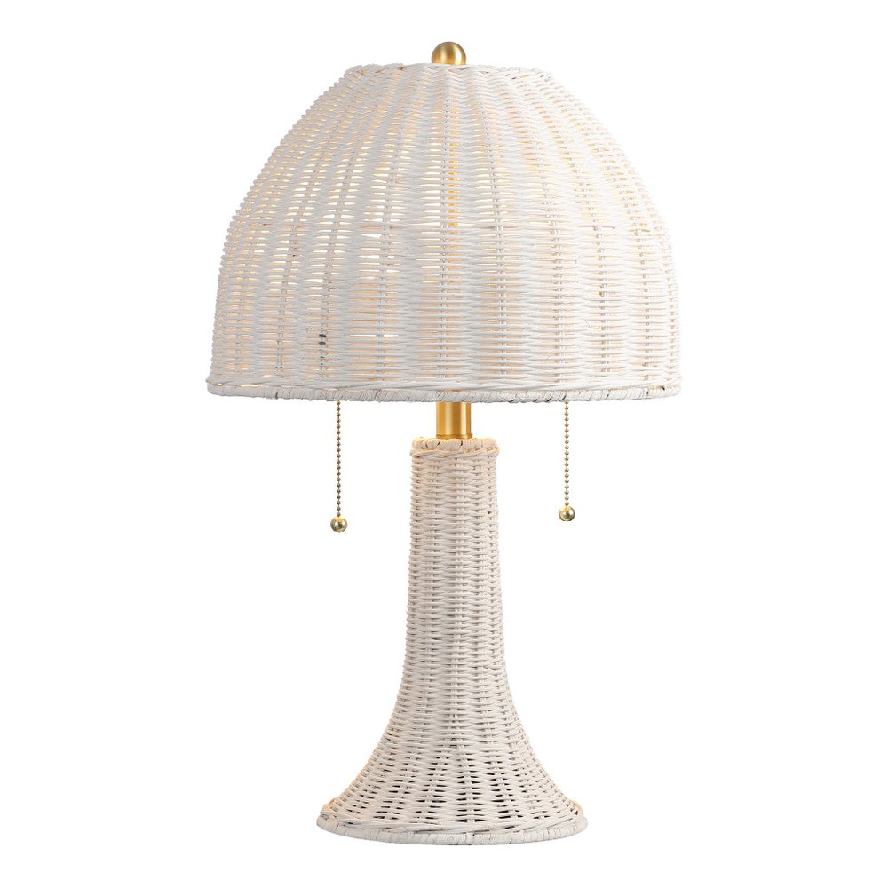 22" White Table Lamp LED With Dome Shade