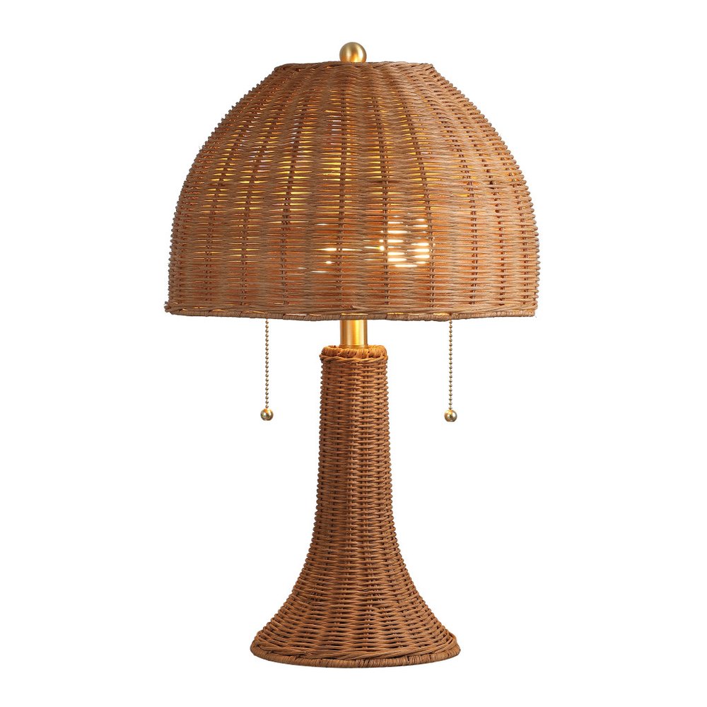 22" Natural Table Lamp LED With Dome Shade