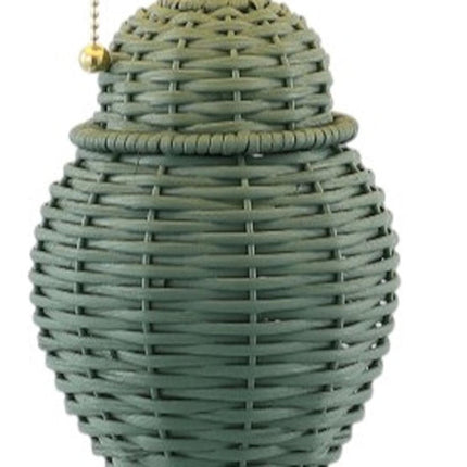 Set of Two 21" Green Urn Bedside Lamps With Empire Shades HomeRoots