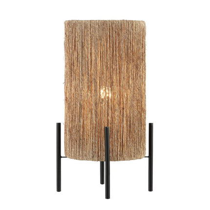 17" Black Table Lamp With Cylinder Shade HomeRoots